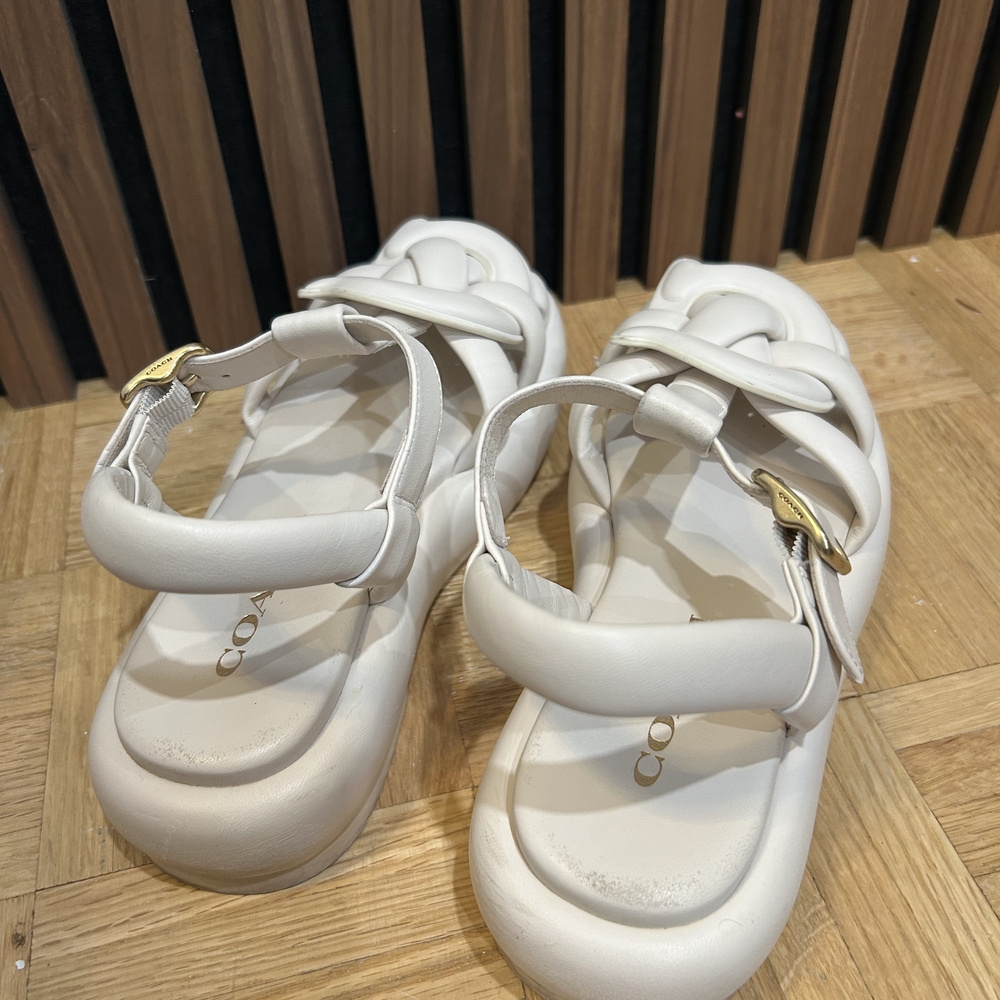 Coach Women Cream Sandals - Picture 3 of 5
